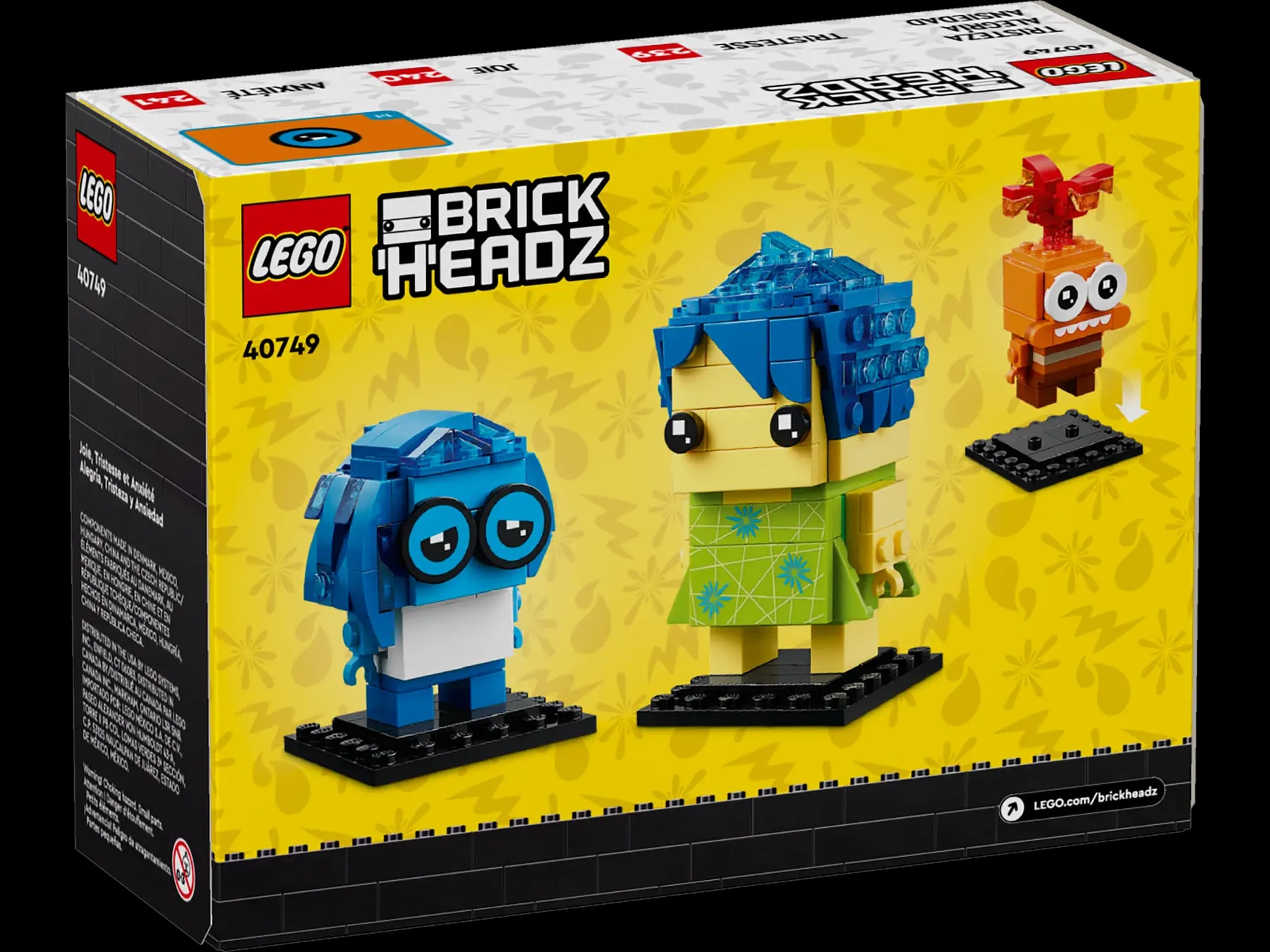 LEGO® BrickHeadz 40749 Radost, Smutek a Úzkost