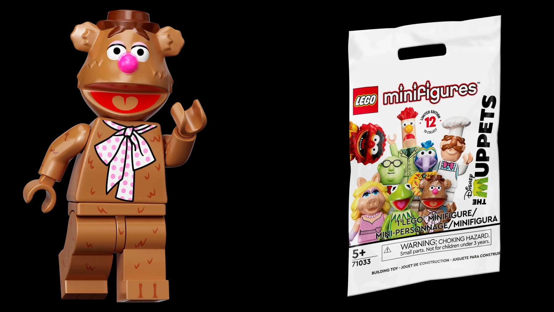 Minifigurky LEGO® 71033 Mupeti – Medvěd Fozzie