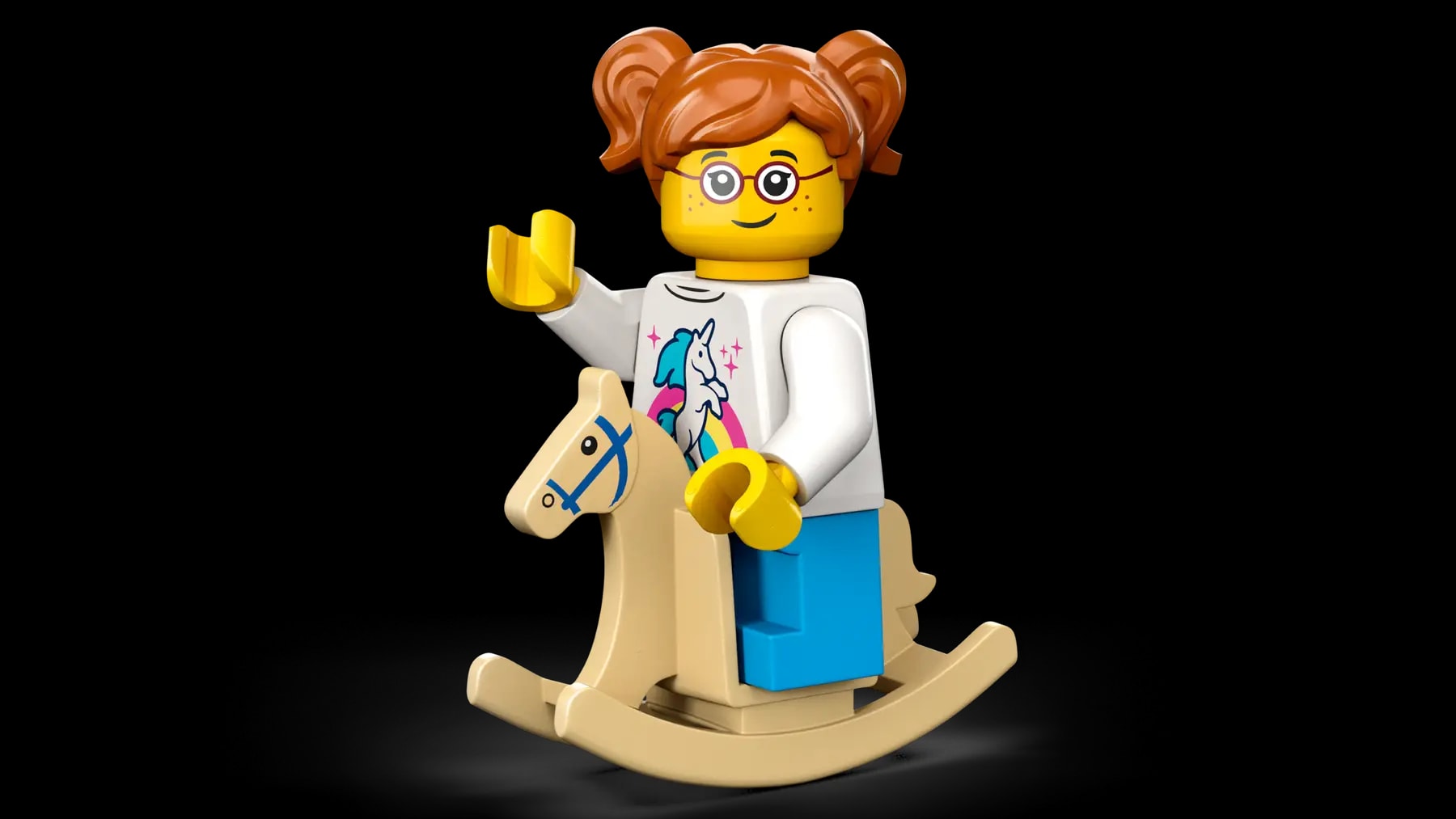 Minifigurky LEGO® 71037 24. série – Jezdkyně na houpacím koni